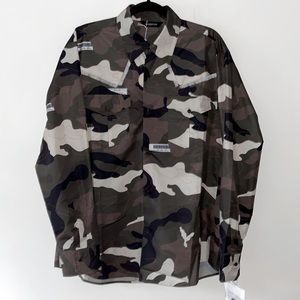 Kanghyuk Green Airbag Fringed Shirt NWT UNI​​​​